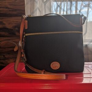 Dooney & Bourke Black and Tan Crossbody Bag